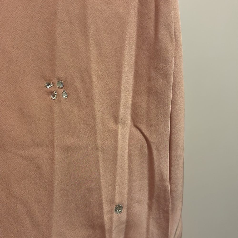NWT A New Day Pink Satin Bejeweled Slip Spaghetti Strap Dress - Picture 8 of 8
